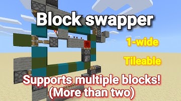 1-wide, tileable multi block-block swapper tutorial // MCPE Minecraft Bedrock