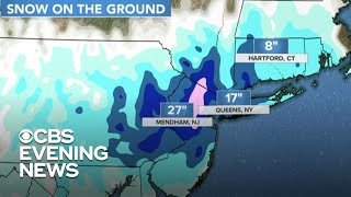 East Coast storm to continue dumping snow