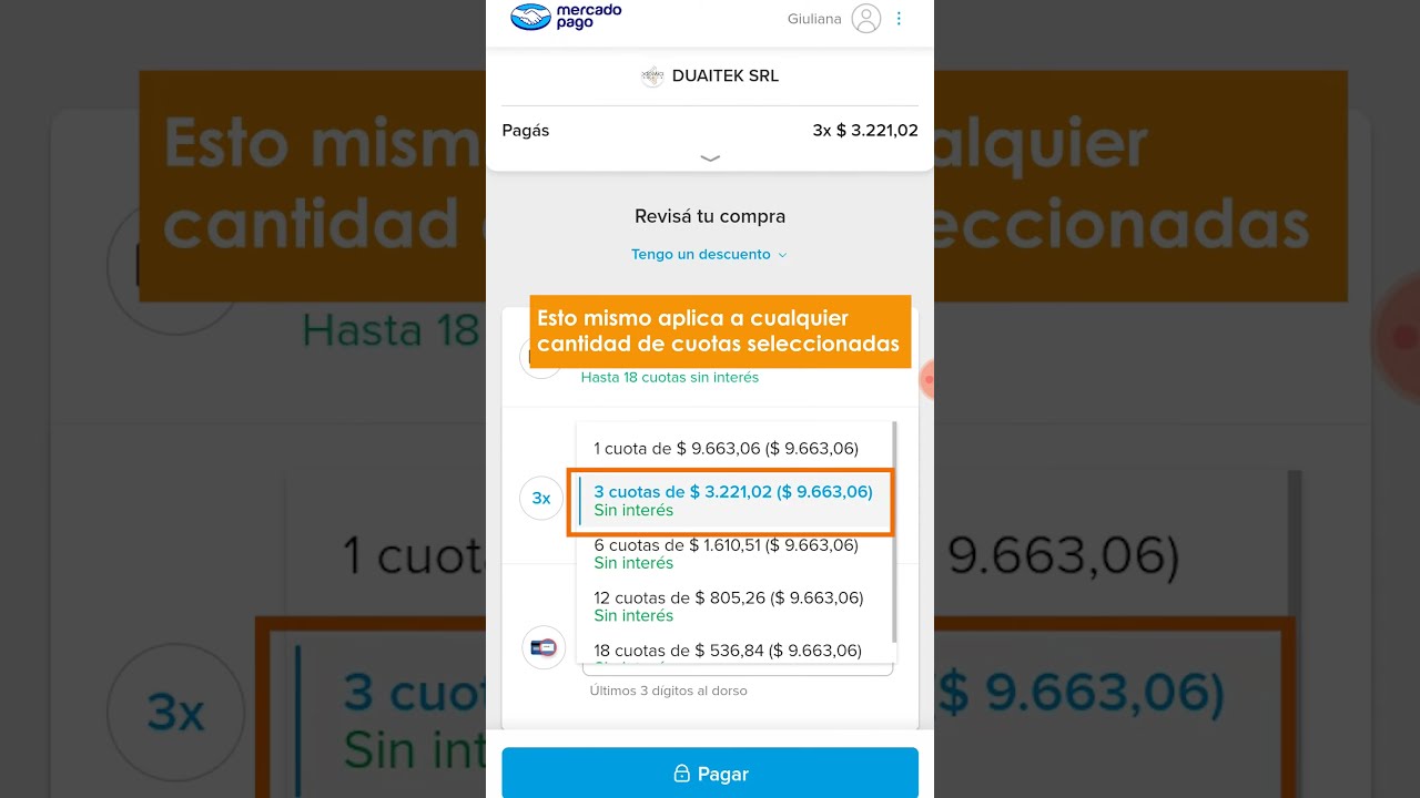 ¿Cómo configurar cantidad de cuotas en Mercado Pago?