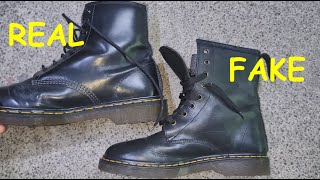 Dr. Martens Boots Real Vs Fake. How To Spot Original Doc Martens 1460 Boots  - Youtube