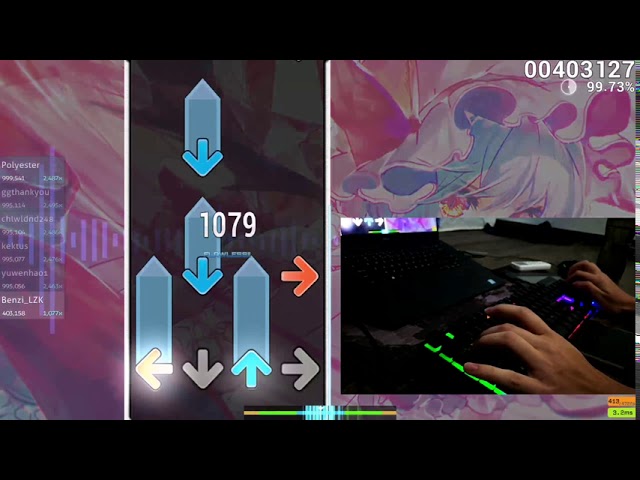 Osu Mania 4k I Test Using Arrow Skin Again Arrow Rain Blood Of Scarlet Devil 4k 4 12 Nomod Youtube