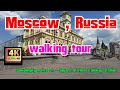 4K WALKING TOUR MOSCOW RUSSIA 🇷🇺 From Sokolniki metro station to Komsomolskaya metro station.