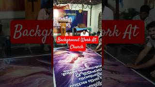 #Stage Background Work At Church # 6Days To Go Please Pray And Follow