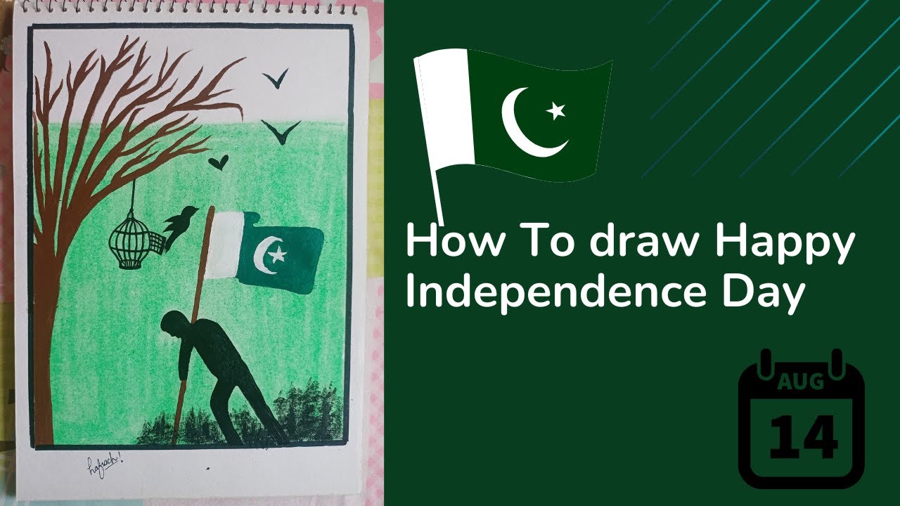 How to make Happy Independence Day painting Pakistan | 14 August drawing easy