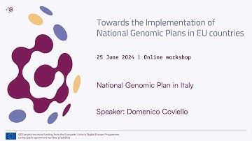 2024 GDI National Genomic Plans workshop - Italy
