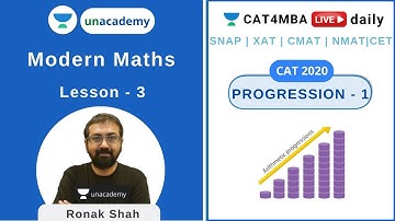 L3 | Progression - Part 1 | Modern Maths | Quantitative Ability | CAT4MBA | Ronak Shah