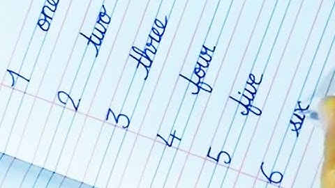1 to 10 in Cursive Writing | Writing Number Names in Cursive Writing