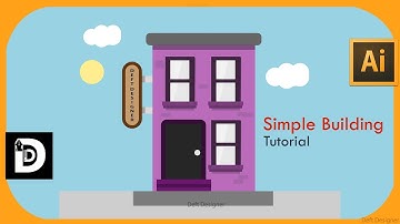 Building #illustration tutorial | Flat #Building Design Illustrator cc 2018 | Deft Designer
