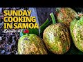 Sunday cooking in samoa  umu ulu mamoe stir fry mussels and roast chicken  episode 45 