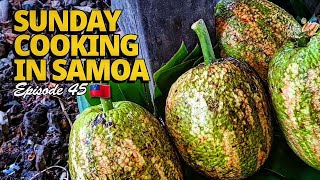 SUNDAY COOKING IN SAMOA | UMU ULU, MAMOE STIR FRY, MUSSELS AND ROAST CHICKEN | EPISODE 45 🇼🇸