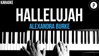Alexandra Burke - Hallelujah Karaoke SLOWER Acoustic Piano Instrumental Cover Lyrics
