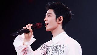 Xiao Zhan performing 春暖花开 (Warm Spring with Blooming Flowers) at Na Ying's Concert [vertical shot]