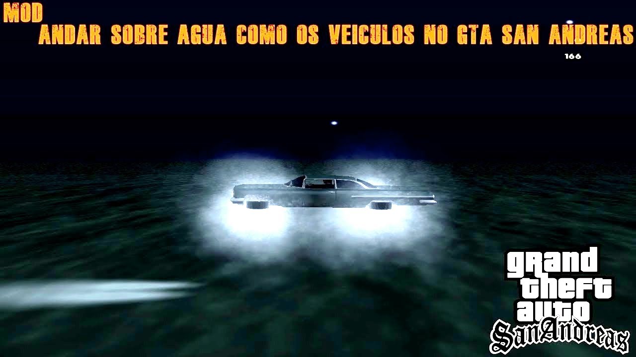 gta S.A. carro e andando na água/carro louco 