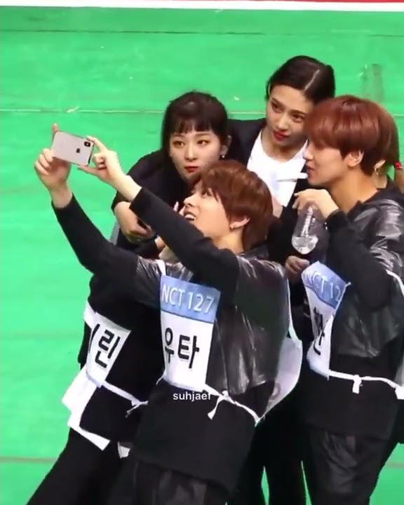 Irene with her kids X yuta and haechan NCT take a wefie 📸