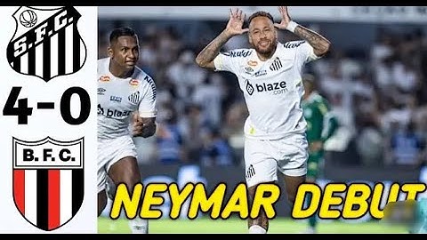 Neymar Debut Santos FC vs Botafogo Highlights & All Goals 2025