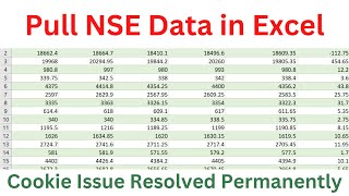 How to get NSE Live Data in excel with AutoRefresh | NIFTY50 Stocks | Cookie Permanently Resolved