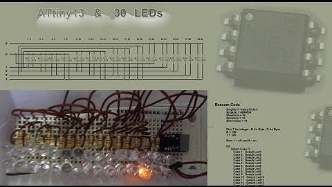 ATtiny13 controls 30LEDs - Bascom