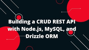 Drizzle ORM Tutorial #3 🚀 Building CRUD REST API Nodejs MYSQL  using Drizzle ORM