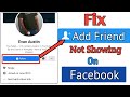 How to Fix Add Friend Button Not Showing in Facebook Account 2021