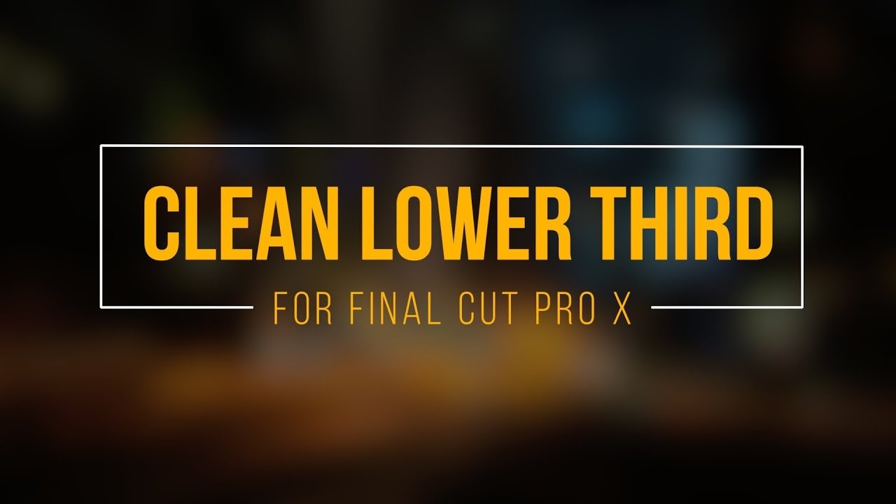 free lower thirds final cut pro x