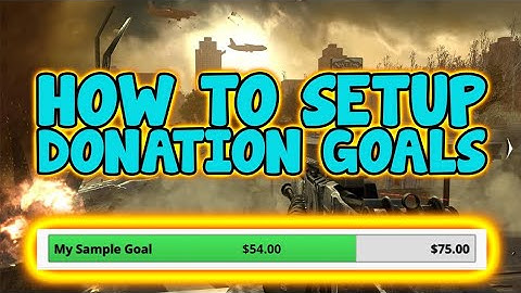 OBS studio How to setup donation goals