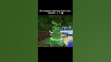 One Creeper vs. 23 Creepers… Guess Who Did More Damage? 💣🌴😂 #minecraftshorts