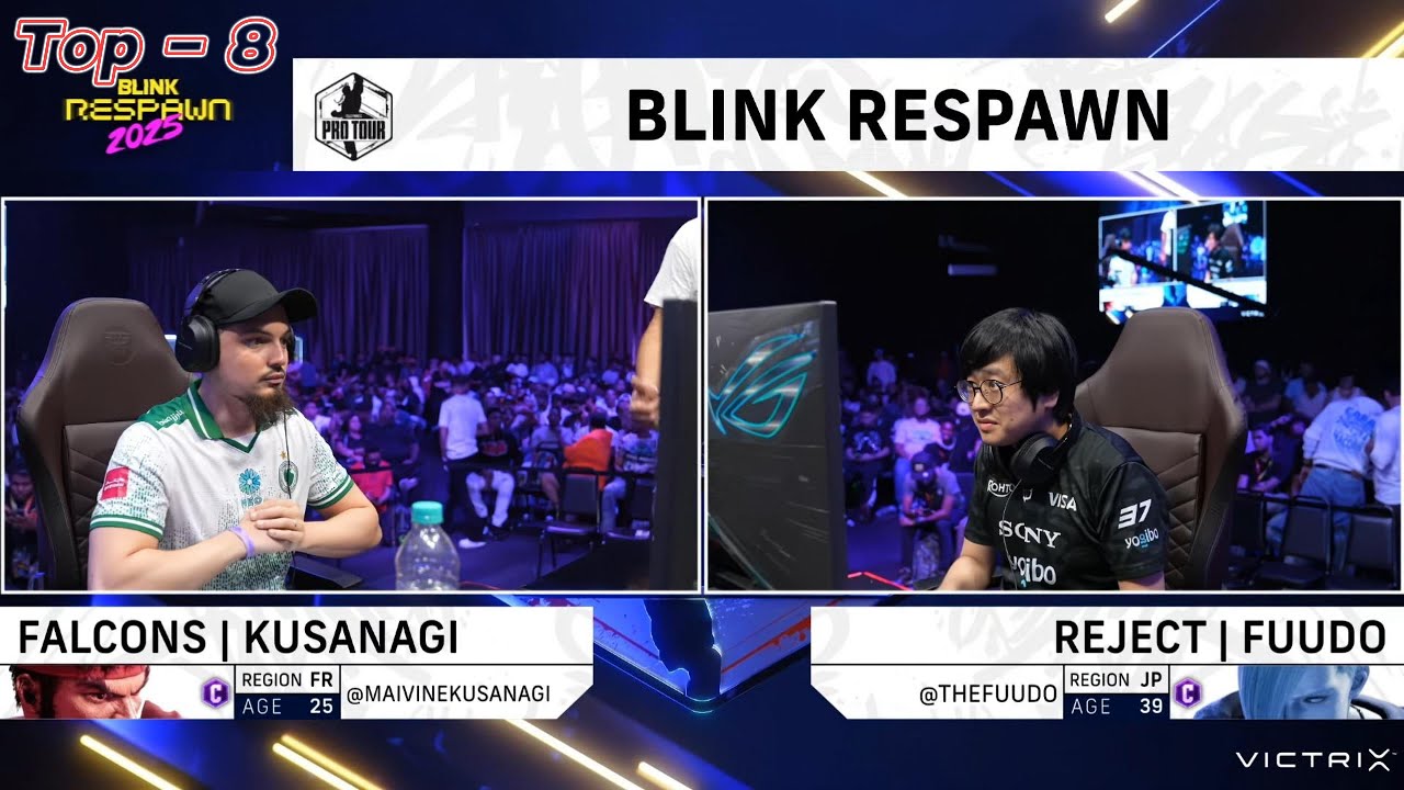 SF6 Blink Respawn 2025 - Top 8: Kusanagi (Ryu) vs Fuudo (Ed)