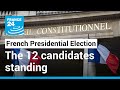 The 12 candidates standing in France