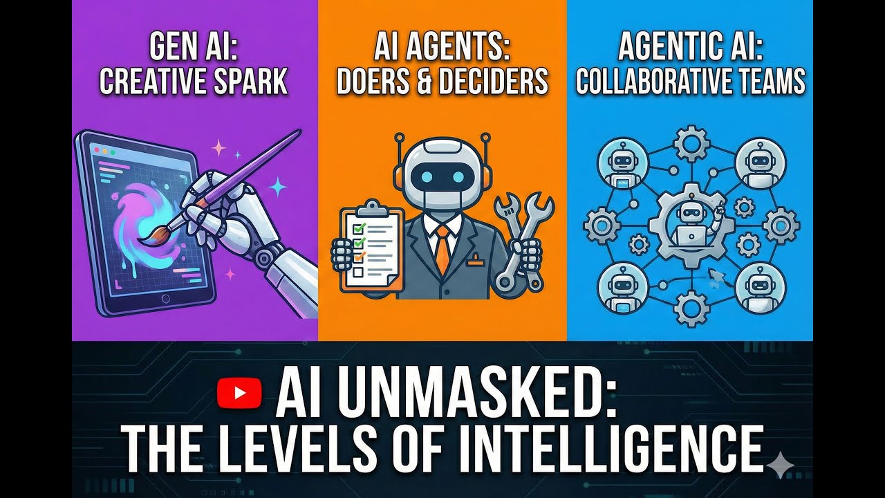 Gen AI vs AI Agents vs Agentic AI – Differences Explained Simply (No ...