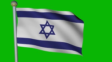 Israel Flag #4 - 4K Green screen FREE high quality effects