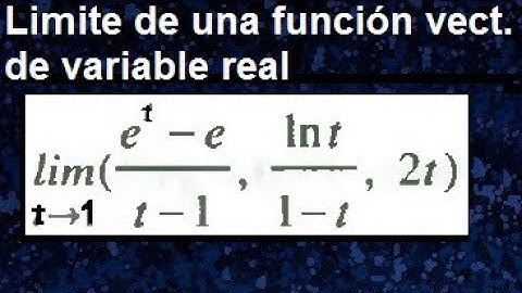 Limite de funciones vectoriales de variable real, ejemplo resuelto 5