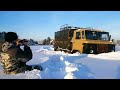 ГАЗ 66 (GAZ 66) тест проходимости по глубокому снегу.