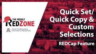 REDZone - Quick Set/Quick Copy & Custom Selections