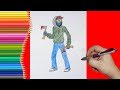 How to draw Ticci Toby, Как нарисовать Тикки Тоби