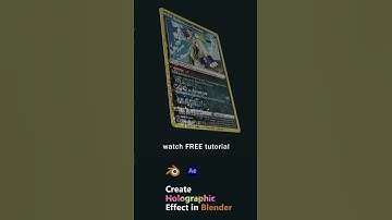 Create Holographic Effect in Blender #b3d tutorial