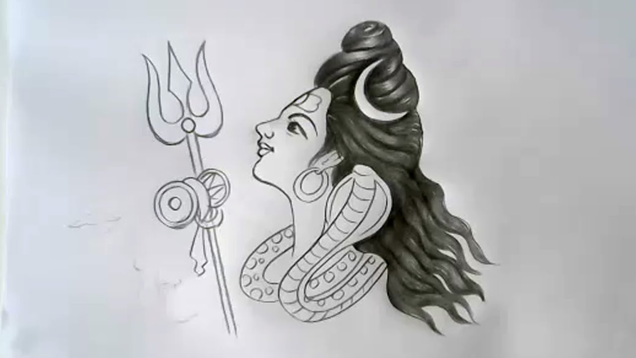Lord Shiva, pencil sketch Drawing | Art drawings sketches simple, Easy  cartoon drawings, Drawings