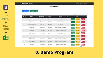 0. Demo Program | CRUD PHP MYSQLi | Bootstrap 5 | Data Tables