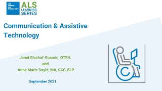 ALS Learning Series: Communication & Assistive Technology