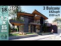ELEGANT 2-STOREY HOUSE WITH 4 BEDROOMS AND 3 BALCONIES | MODERN HOUSE DESIGN CONCEPT