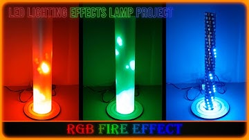 RGB Fire Effect: DIY LED Matrix Lamp Project!