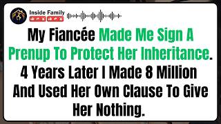 My Fiancée Made Me Sign A Prenup To Protect Her Inheritance. 4 Years Later I Made 8 Million...