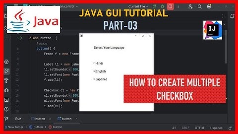 Java GUI Tutorial - 03 | Checkbox Function | Javax Swing | How to Create Multiple CheckBox
