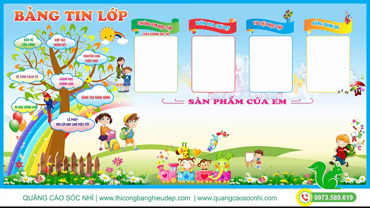 10 Bảng Tin Lớp Mầm Non Tiểu Học đẹp