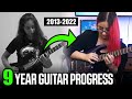 9 YEAR GUITAR PROGRESS IN UNDER 60 SECONDS │ Juliana Wilson