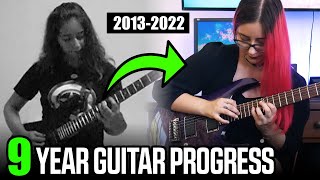 9 YEAR GUITAR PROGRESS IN UNDER 60 SECONDS │ Juliana Wilson