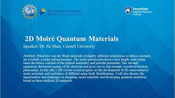 2D moiré quantum materials