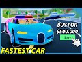 Buying the Bugatti Chiron in Roblox Jailbreak (One of the Fastest Car in Jailbreak)