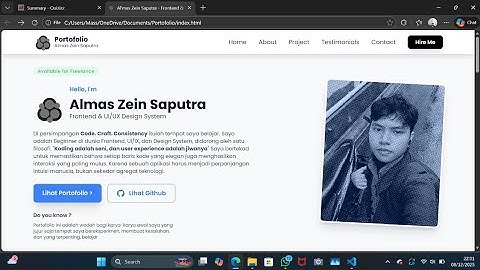 Portofolio Website - Tugas Besar Pemrograman Web I