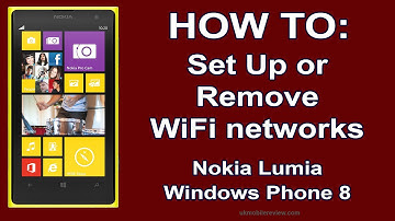 Nokia Lumia - How To Set Up & Remove Wi Fi