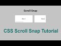 Css scroll snap tutorial  pure css scroll snapping carousel tutorial  easy webcode